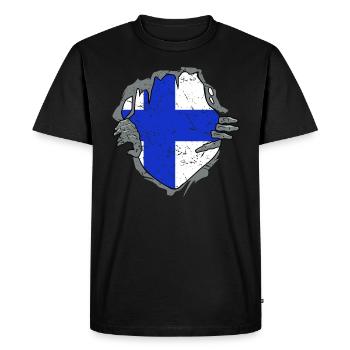 Finlande - T-shirt Premium bio Homme - noir - Devant - Nico (187cm)