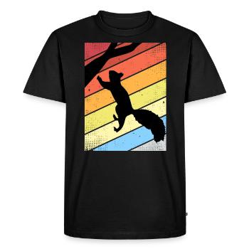 squirrel - Men's Premium Organic T-Shirt - black - Front - Nico (187cm)