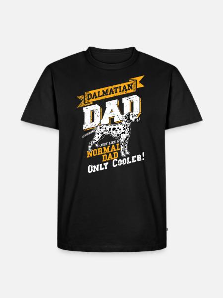 dalmatiner papa - Männer Premium Bio T-Shirt - Schwarz
