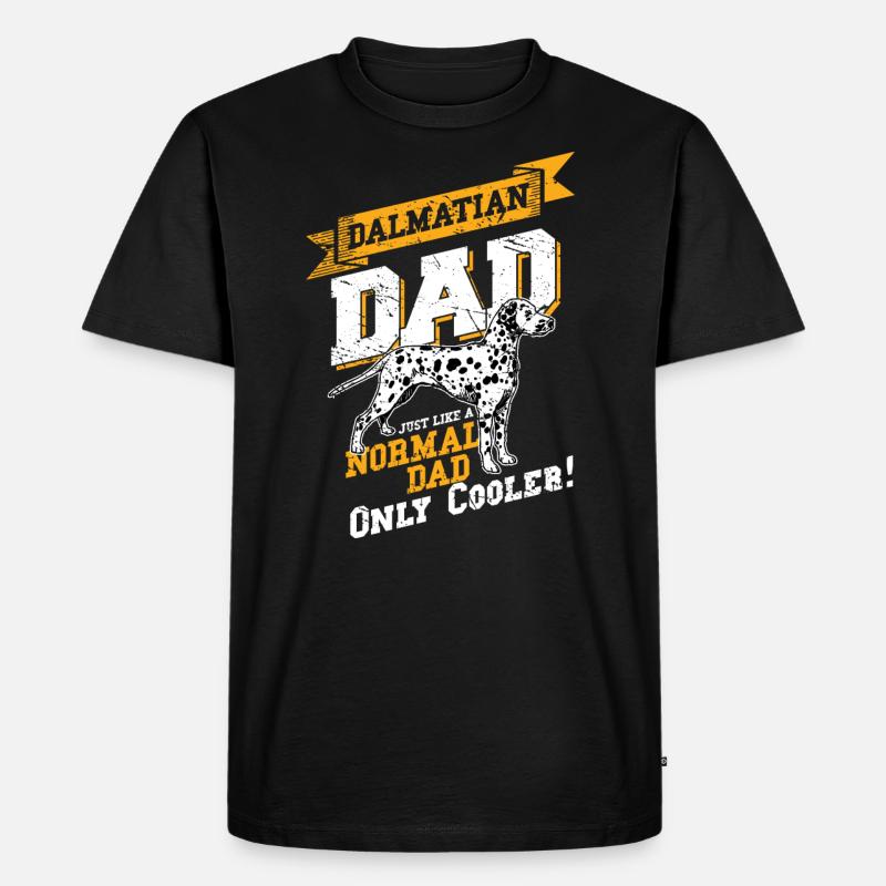 dalmatiner papa - Männer Premium Bio T-Shirt - Schwarz