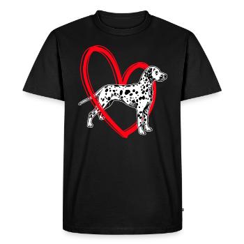 dalmatien - T-shirt Premium bio Homme - noir - Devant - Nico (187cm)