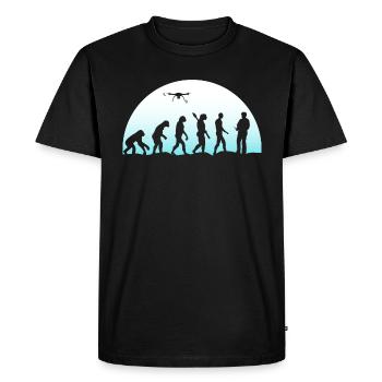 Drone pilot remote-controlled quadrocopter - Men's Premium Organic T-Shirt - black - Front - Nico (187cm)
