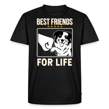 Berger Australien - T-shirt Premium bio Homme - noir - Devant - Nico (187cm)