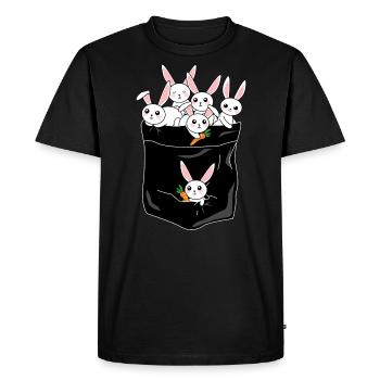 Lapin Lapin Cadeau Cadeau - T-shirt Premium bio Homme - noir - Devant - Nico (187cm)