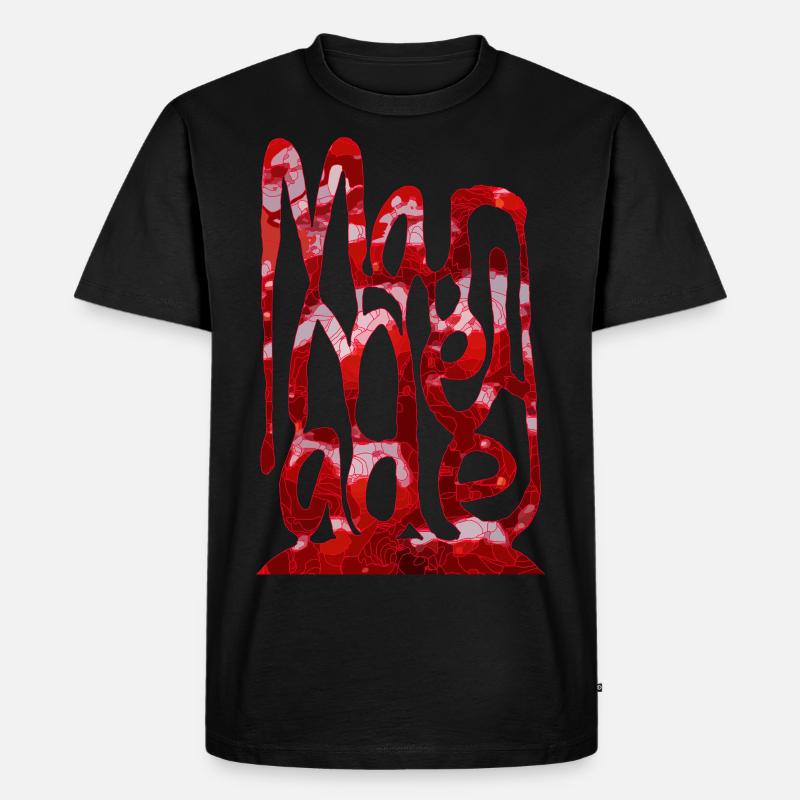 Marmelade Erdbeere - Männer Premium Bio T-Shirt - Schwarz