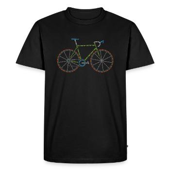 Bicycle lover gift - Men's Premium Organic T-Shirt - black - Front - Nico (187cm)