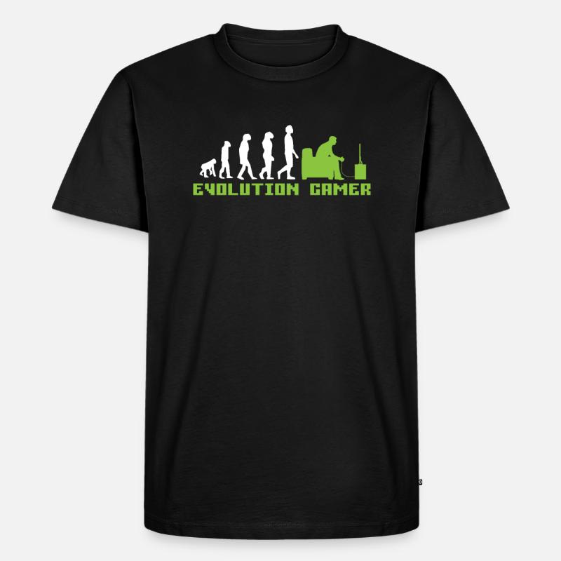 Evolution gamer - Men's Premium Organic T-Shirt - black