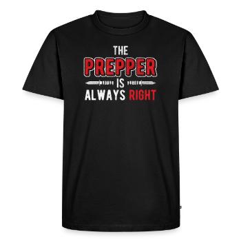 Prepper survival specialist - Men's Premium Organic T-Shirt - black - Front - Nico (187cm)