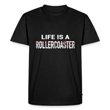 Parc d'attractions Life Roller Coaster Rollercoaster - T-shirt Premium bio Homme - noir - Devant - Nico (187cm)