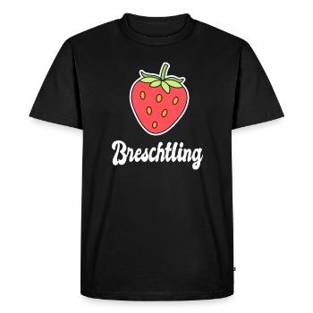 Breschtling Bräschtling Erdbeere Schwaben Schwabe - Männer Premium Bio T-Shirt - Schwarz - Vorne - Nico (187cm)