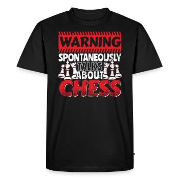 Échecs d’avertissement spontanée discours sur chess - T-shirt Premium bio Homme - noir - Devant - Nico (187cm)