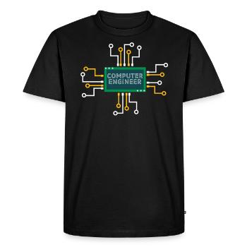Ingénieur informatique nerd informatique informatique - T-shirt Premium bio Homme - noir - Devant - Nico (187cm)