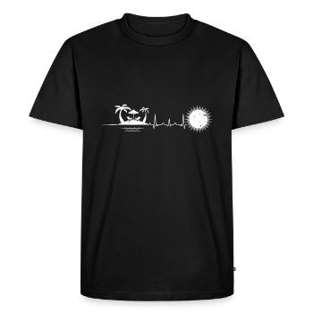 Cool cadeau de soleil de plage de vacances d'été - T-shirt Premium bio Homme - noir - Devant - Nico (187cm)