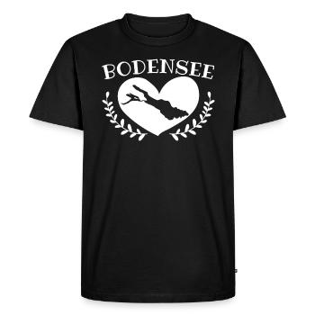 Lake Constance holiday Lake Constance region Love - Men's Premium Organic T-Shirt - black - Front - Nico (187cm)