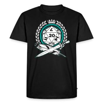 Jeux de rôle Dés D20 Fantasy Jeux de table - T-shirt Premium bio Homme - noir - Devant - Nico (187cm)
