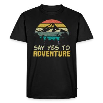 Camping Camper Nature Cadeau de plein air - T-shirt Premium bio Homme - noir - Devant - Nico (187cm)