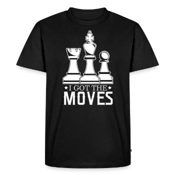Chess chessboard I got the moves - Men's Premium Organic T-Shirt - black - Front - Nico (187cm)