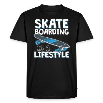 Skater Skateboard Skate Boarding est un mode de vie - T-shirt Premium bio Homme - noir - Devant - Nico (187cm)