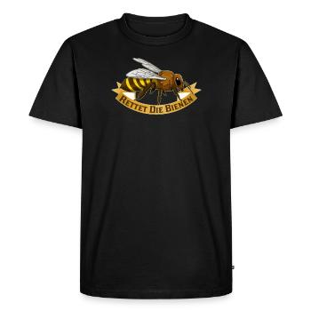 Apiculteur Apiculteur Ami abeille Sauvez les abeilles - T-shirt Premium bio Homme - noir - Devant - Nico (187cm)