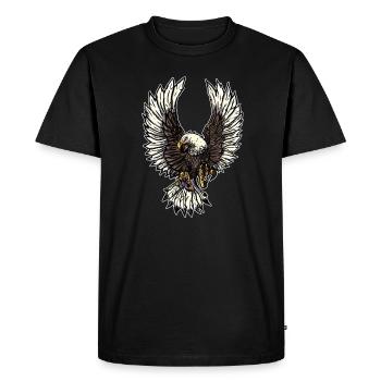 Eagle eagle eagle head gift biker - Men's Premium Organic T-Shirt - black - Front - Nico (187cm)