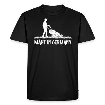 Gärtner Gärtnerin Gartenarbeit Mäht In Germany - Männer Premium Bio T-Shirt - Schwarz - Vorne - Nico (187cm)