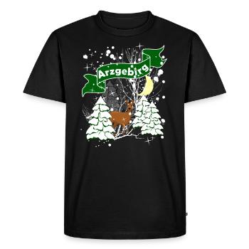 Winter in the Ore Mountains - Men's Premium Organic T-Shirt - black - Front - Nico (187cm)