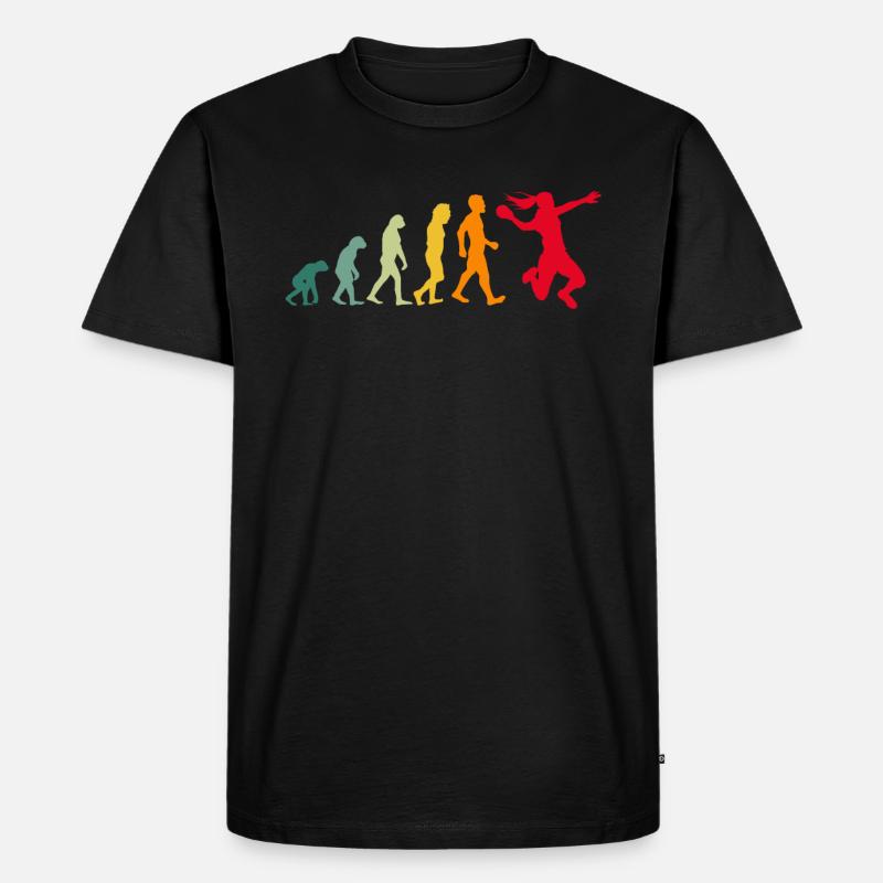 Handball Evolution Handballspieler - Männer Premium Bio T-Shirt - Schwarz