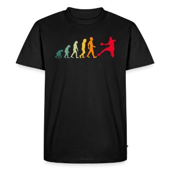 Joueur de handball évolution handball - T-shirt Premium bio Homme - noir - Devant - Nico (187cm)