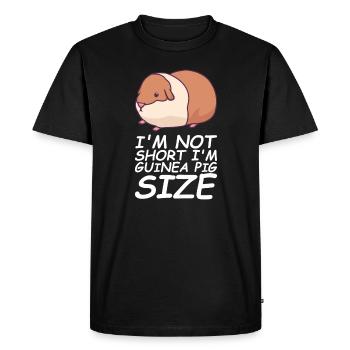 JE NE SUIS PAS COURT JE SUIS DES CADEAUX DE TAILLE DE COCHON DE GUINÉE - T-shirt Premium bio Homme - noir - Devant - Nico (187cm)