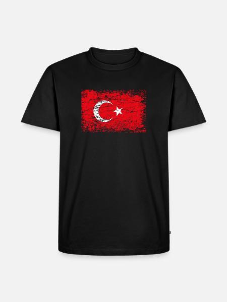 Turkey Turkish flag flag - Men's Premium Organic T-Shirt - black