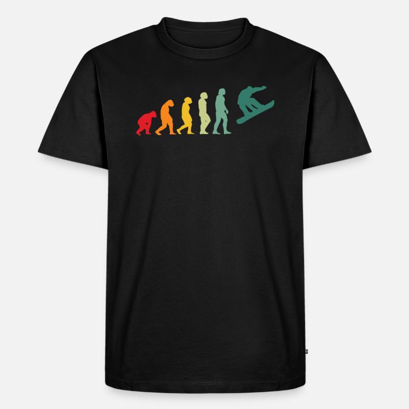 Snowboarding snowboarder evolution snowboarding - Men's Premium Organic T-Shirt - black