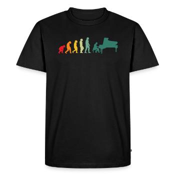 Piano évolution joueur de piano piano pianiste - T-shirt Premium bio Homme - noir - Devant - Nico (187cm)