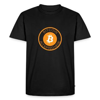Bitcoin - T-shirt Premium bio Homme - noir - Devant - Nico (187cm)