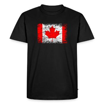 Drapeau du Canada drapeau canadien - T-shirt Premium bio Homme - noir - Devant - Nico (187cm)