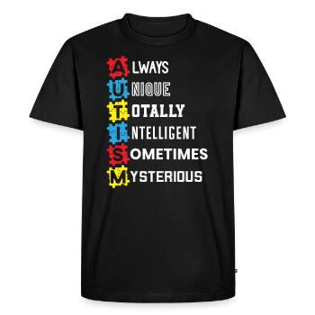 Autism Awareness ASD Autism Spectrum Disorder - Men's Premium Organic T-Shirt - black - Front - Nico (187cm)