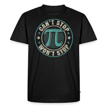 Can't Stop Pi Won't Stop Math Geek Mathematician - T-shirt Premium bio Homme - noir - Devant - Nico (187cm)
