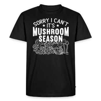 Je Ne peux Pas C’est la saison des champignons Cueeil de champignons - T-shirt Premium bio Homme - noir - Devant - Nico (187cm)