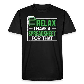 Relax J’ai une feuille de calcul pour ce CPA comptable - T-shirt Premium bio Homme - noir - Devant - Nico (187cm)