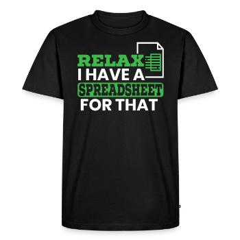 Relax J’ai une feuille de calcul pour ce CPA comptable - T-shirt Premium bio Homme - noir - Devant - Nico (187cm)