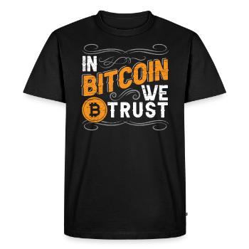 En Bitcoin, nous faisons confiance crypto-monnaie Crypto Trader - T-shirt Premium bio Homme - noir - Devant - Nico (187cm)