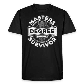 Masters Degree Survivor Student Master Graduation - Men's Premium Organic T-Shirt - black - Front - Nico (187cm)
