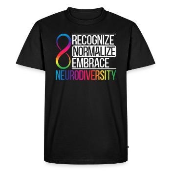 Neurodiversité Autisme Troubles neurologiques Troubles neurologiques - T-shirt Premium bio Homme - noir - Devant - Nico (187cm)