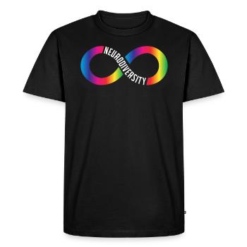 Neurodiversität Rainbow Infinity Neurodivergent - T-shirt Premium bio Homme - noir - Devant - Nico (187cm)