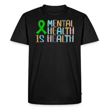 Mental health is health - Men's Premium Organic T-Shirt - black - Front - Nico (187cm)