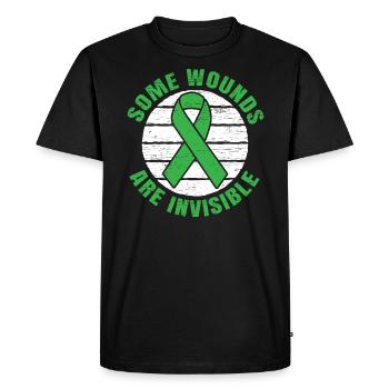 Some wounds are invisible to psyche health - Men's Premium Organic T-Shirt - black - Front - Nico (187cm)