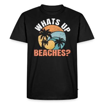 What's on the beaches summer holiday - Men's Premium Organic T-Shirt - black - Front - Nico (187cm)
