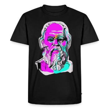 Socrates - Men's Premium Organic T-Shirt - black - Front - Nico (187cm)
