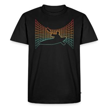 Vaporwave Kayak Kayaking Kayaker Boat Aesthetic - Men's Premium Organic T-Shirt - black - Front - Nico (187cm)