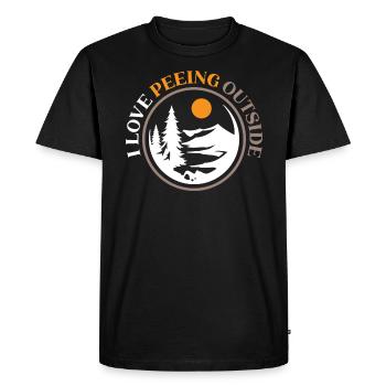 I Love Peeing Outside Camper Van Funny Camping - Men's Premium Organic T-Shirt - black - Front - Nico (187cm)
