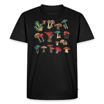 Mycology d’amoureux de champignon pour la recherche de la chasse de morel - T-shirt Premium bio Homme - noir - Devant - Nico (187cm)